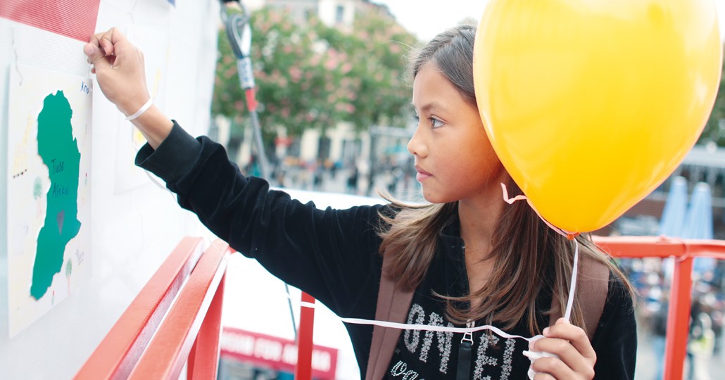 Unsere Straßenaktion 2013 zum 1. Deutschen Entwicklungstag._©GEMEINSAM MIT AFRIKA/Trappe