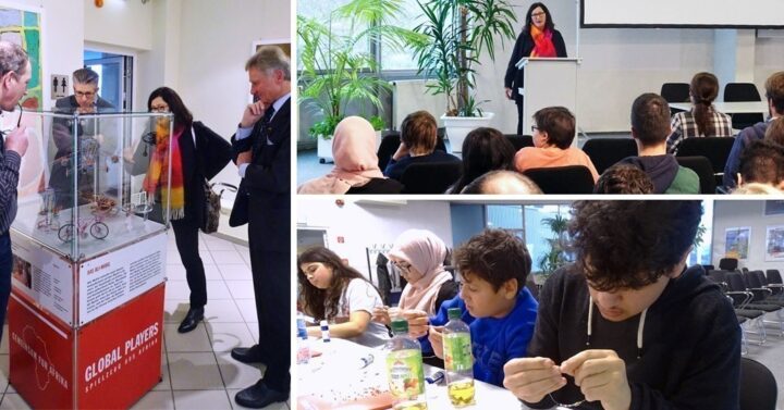 Susanne Anger, Sprecherin von GEMEINSAM MIT AFRIKA, eröffnete im November 2018 die Ausstellung Global Players in Chemnitz._©GEMEINSAM MIT AFRIKA