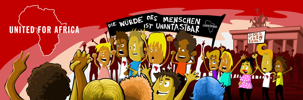 UNITED FOR AFRICA-Truck auf der Love World Peace Parade