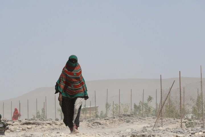 Geflüchtete Frau in Äthiopien