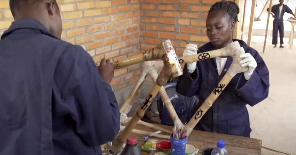 Fahrräder der Ghana Bamboo Bike Initiative