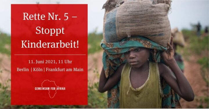 Straßenaktion 2021 gegen Kinderarbeit © GEMEINSAM MIT AFRIKA e.V.