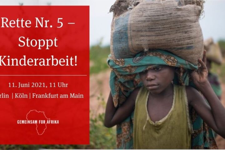 Straßenaktion 2021 gegen Kinderarbeit © GEMEINSAM MIT AFRIKA e.V.
