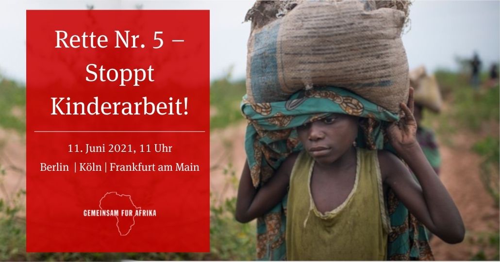 Straßenaktion 2021 gegen Kinderarbeit © GEMEINSAM MIT AFRIKA e.V.