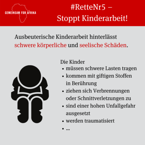 Grafik Folgen_GfA_Strassenaktion 11062021_Kinderarbeit © GEMEINSAM MIT AFRIKA
