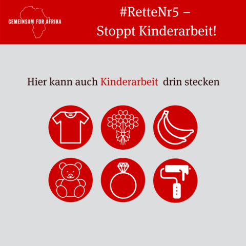Grafik Produkte4_GfA_Strassenaktion 11062021_Kinderarbeit © GEMEINSAM MIT AFRIKA
