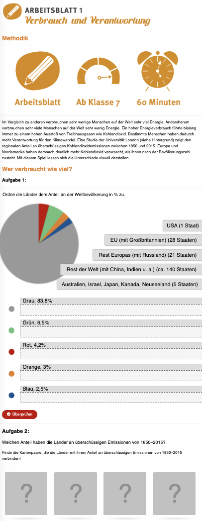 OER Beispiel Arbeitsblatt