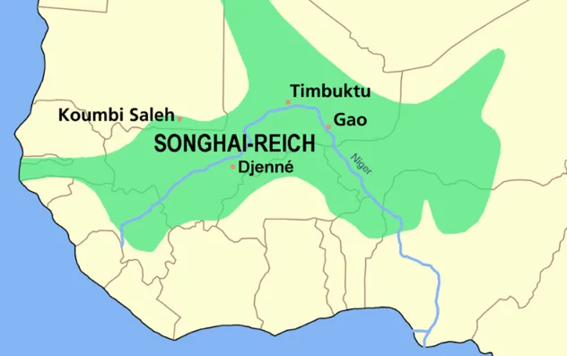 Das Songhai-Reich © via Wikimedia Commons